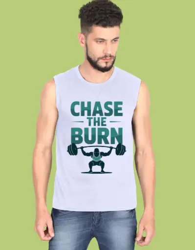 Men's Sleeveless T-Shirt: Chase The Burn